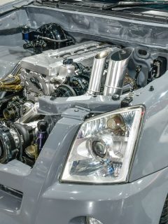 Details of grey car engine. Modification of the turbo engine and header, Can You Have Headers And A Turbo On My Exhaust?