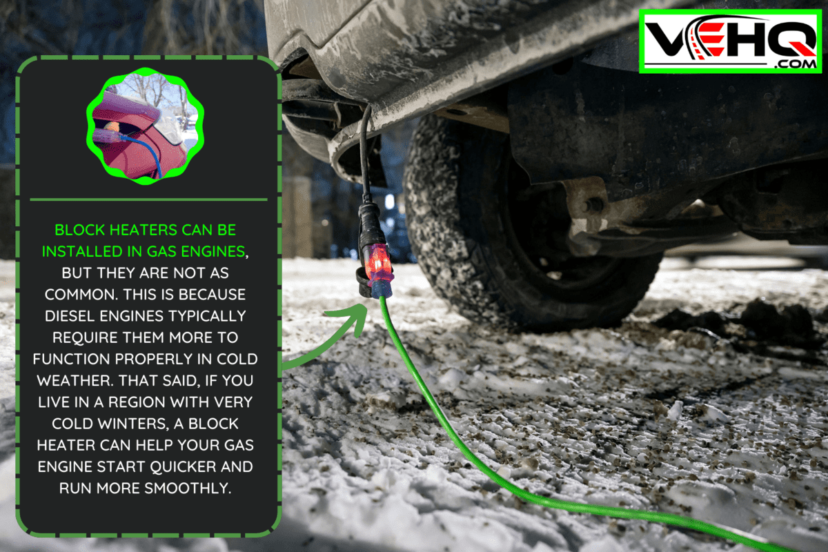 Extension cord plugged into truck in winter - Can You Put A Block Heater On A Gas Engine