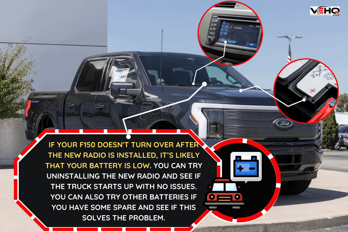 Ford F-150 Lightning display. Ford offers the F150 Lightning all-electric truck in Pro, XLT, Lariat, and Platinum models. - F150 Won't Start After A Radio Install - What To Do?
