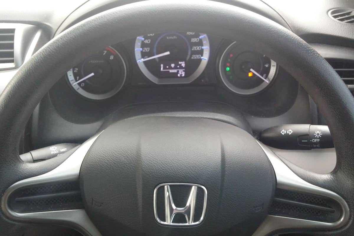 Honda Black Steering Wheel And Silver Star Logo