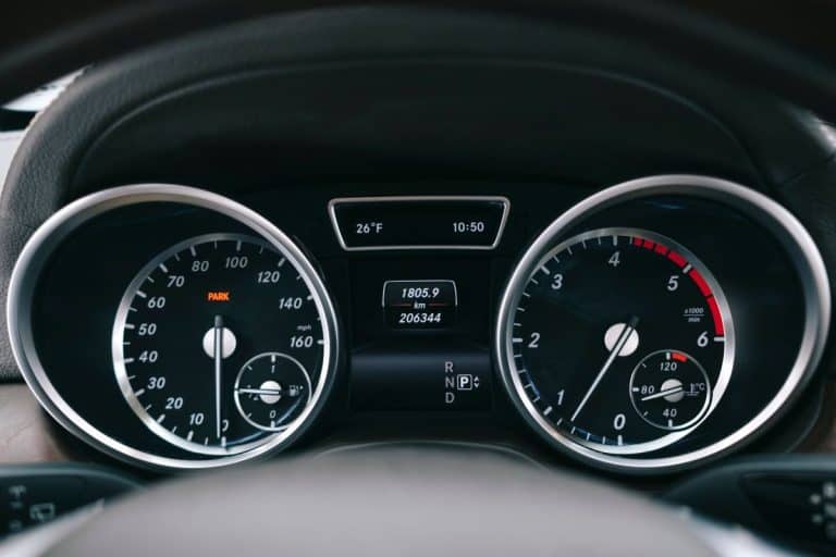 Novosibirsk, Russia – January 14 2021: Mazda CX30, dashboard of the car is illuminated by bright illumination. Speedometer, circle tachometer, oil and fuel level. - How To Remove Scratches From Odometer And Gauges
