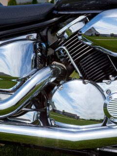 Metalic Motorcycle Muscle; Clean Reflective Chrome Curves, Engine, Pipes, Metal, 11 Affordable Engine Guard Ideas For Your Bike