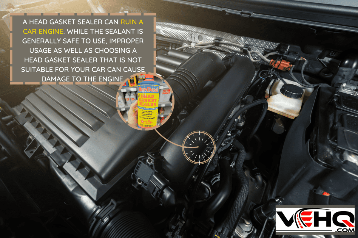 Modern turbocharged eco-friendly engine or motor under vehicle hood close up - Will Head Gasket Sealer Ruin An Engine [Can It Cause Engine Damage]