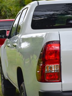 Shot on the rear lamp of Toyota Hilux vehicle. The Hilux is one of the most popular pick-up vehicles in the world - Ford Blind Spot System Fault - What To Do