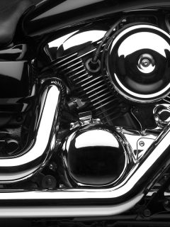V-Twin Power engine very shiny and glossy stainless exhaust pipes chrome, How Hot Does A Motorcycle Engine Get?