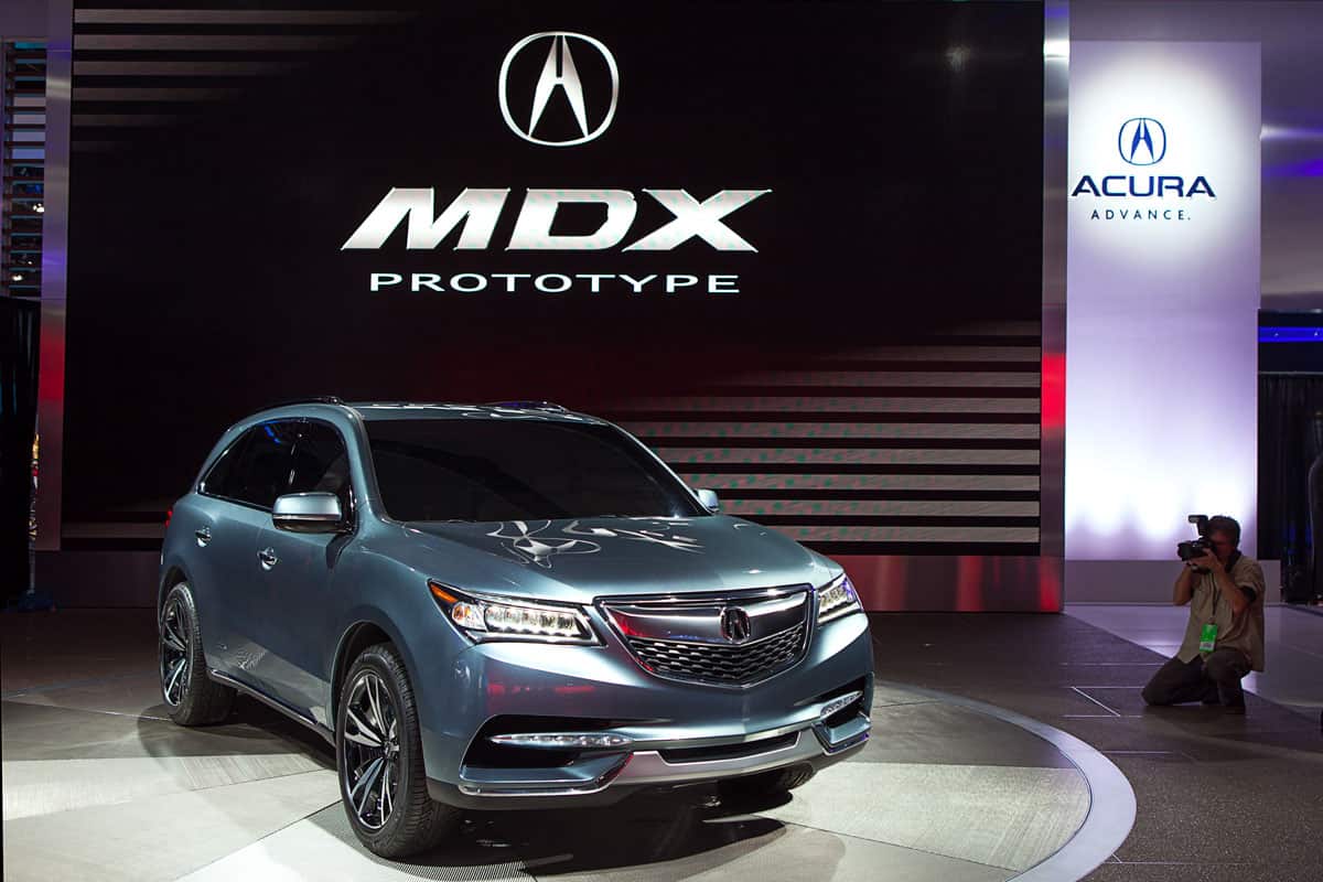 world premiere new acura mdx on the display center 2022