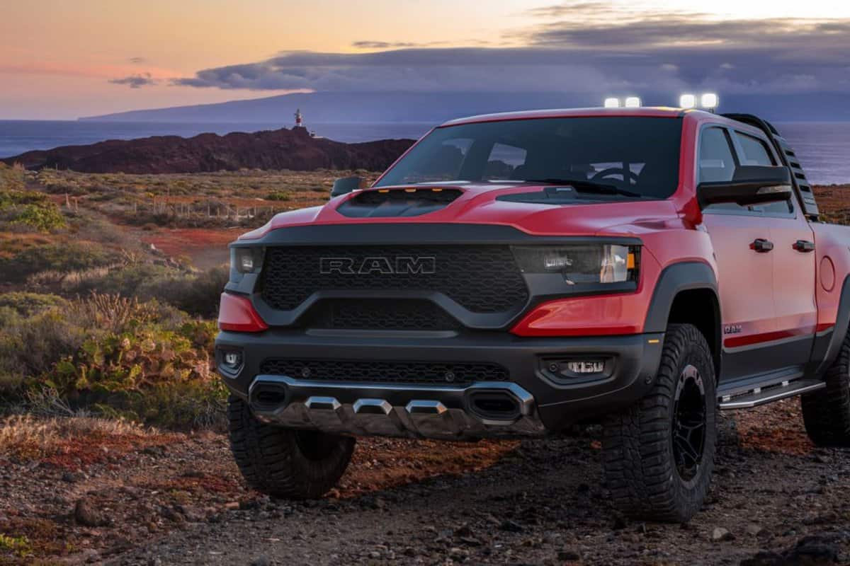 2021 Ram 1500 TRX, Off-Road Pickup Truck with a beautiful ,3d illustration.