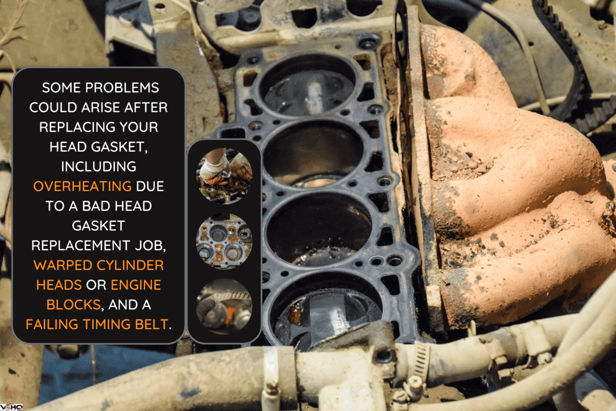 Disassembled car engine. Engine repair VAZ. Old car - Most Common Problems After Head Gasket Replacement - What To Look For
