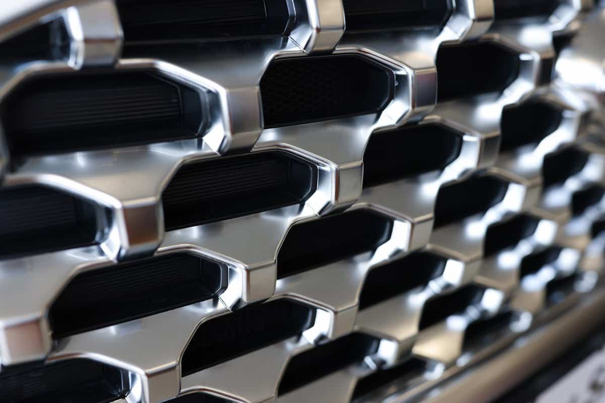Modern luxury car with radiator grill concept
