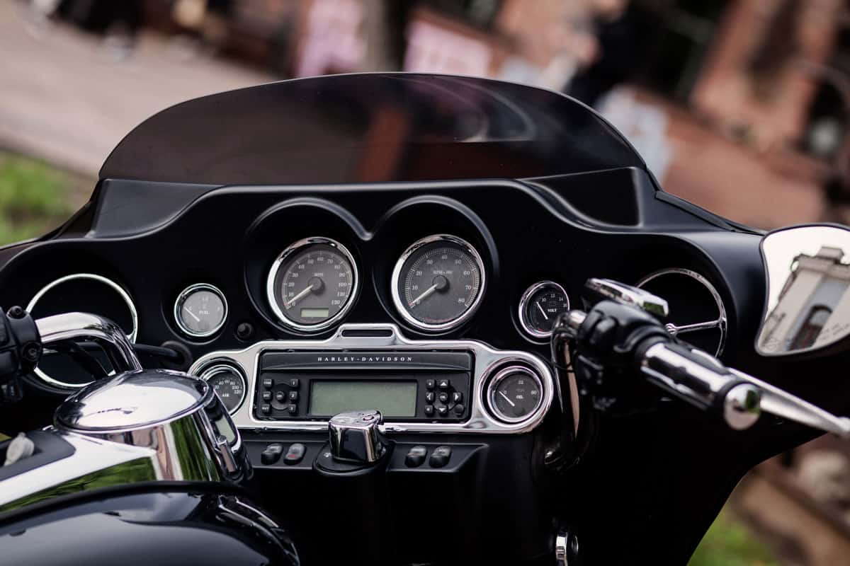 Speedometer of a Harley Davidson