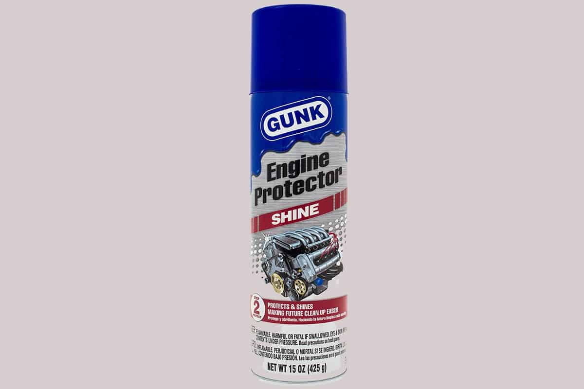 Spray can of Gunk engine protector to make it shine