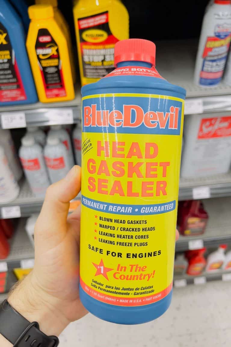 Bottle of blue devil head gasket sealer, Will Head Gasket Sealer Stop Overheating?