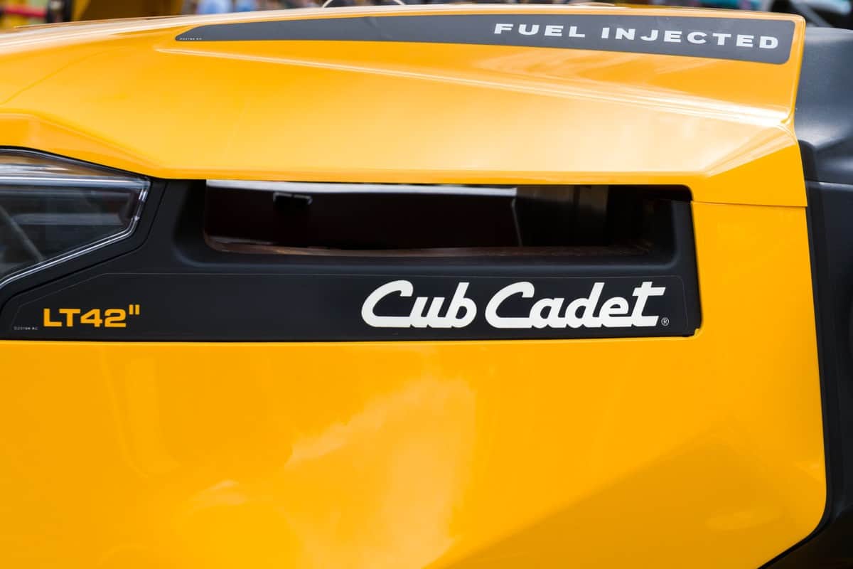 Cub Cadet riding lawn mower trademark and logo.