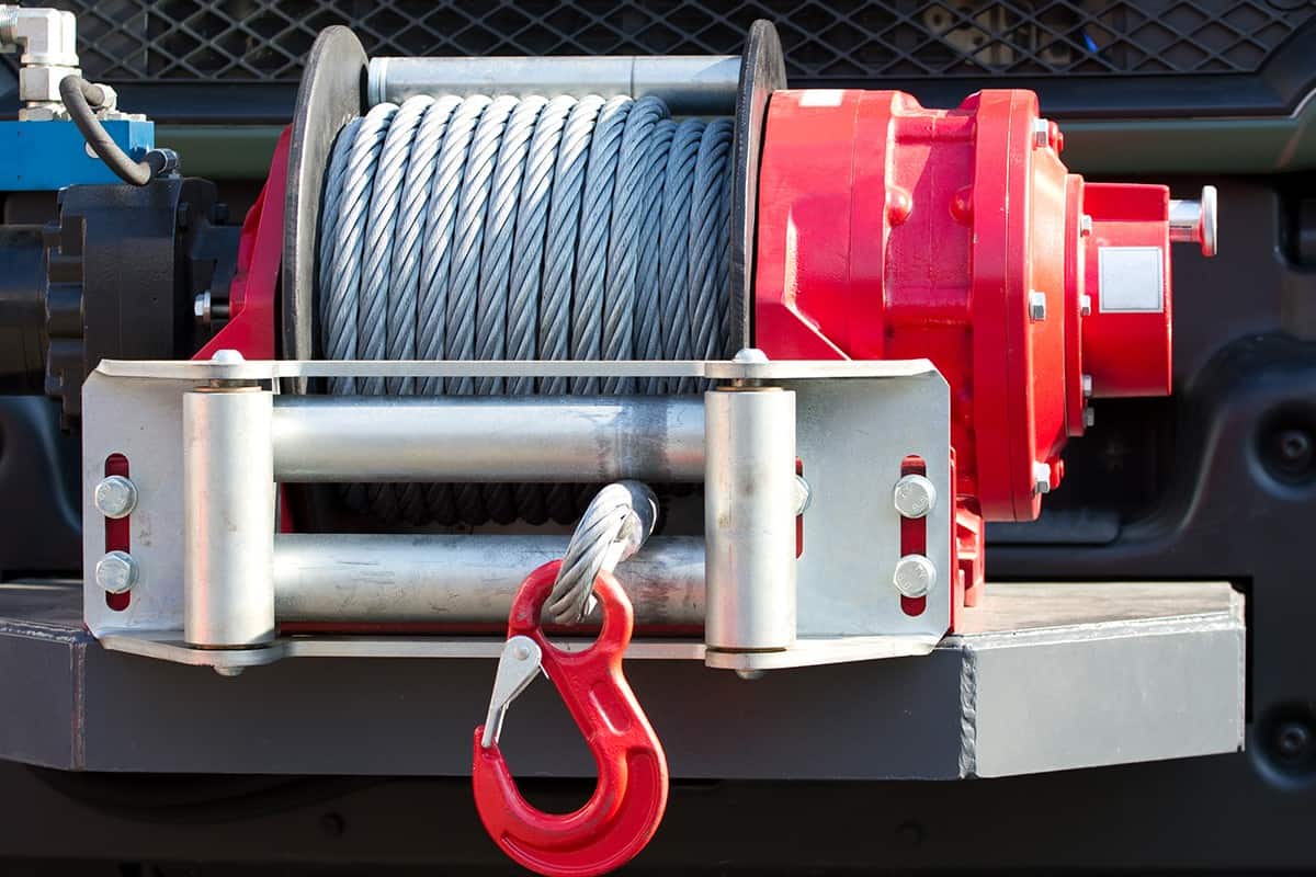 Detail photo of the car winch