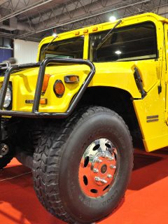 Hummer H1, off-road vehicle on display at the auto show, Will Hummer Wheels Fit On A Silverado?