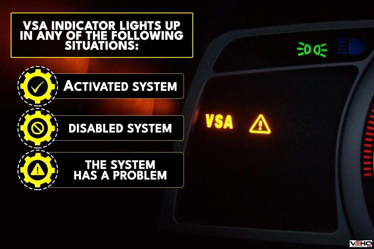 An exclamation mark indicator on car dashboard, Is It Safe To Drive With The VSA Light On? [Here's What You Need To Know!]