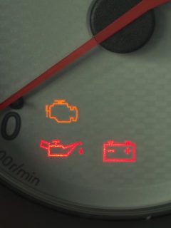 The warning lights on the car dashboard come on. Close-up., Does Check Engine Light Come On For Oil Change? [Find Out!]