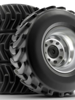 Tractor heavy wheels set isolated on white . My own design, What Is The Biggest Tire I Can Put On A 17 Inch Rim?