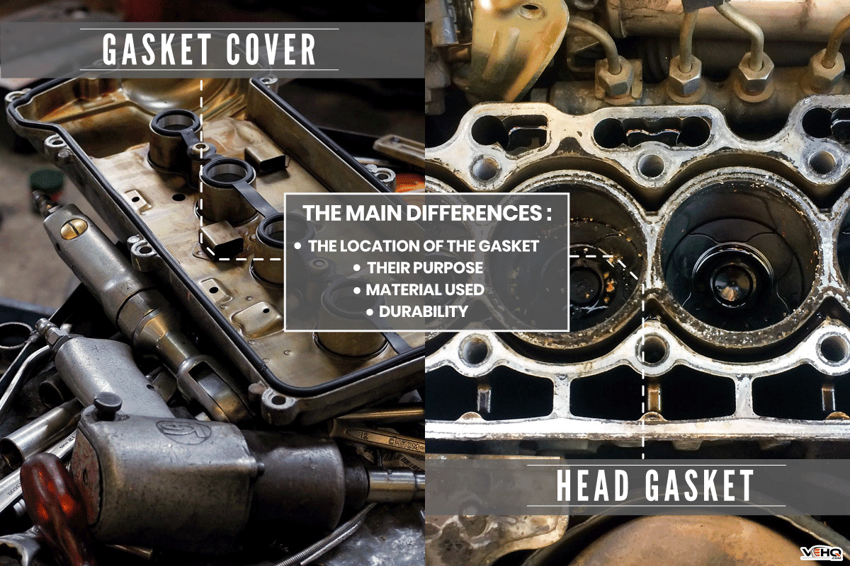 Two different parts of the car valve in the left is the valve cover gasket and the other is head gasket, Valve Cover Gasket Vs Head Gasket: What Are The Main Differences?