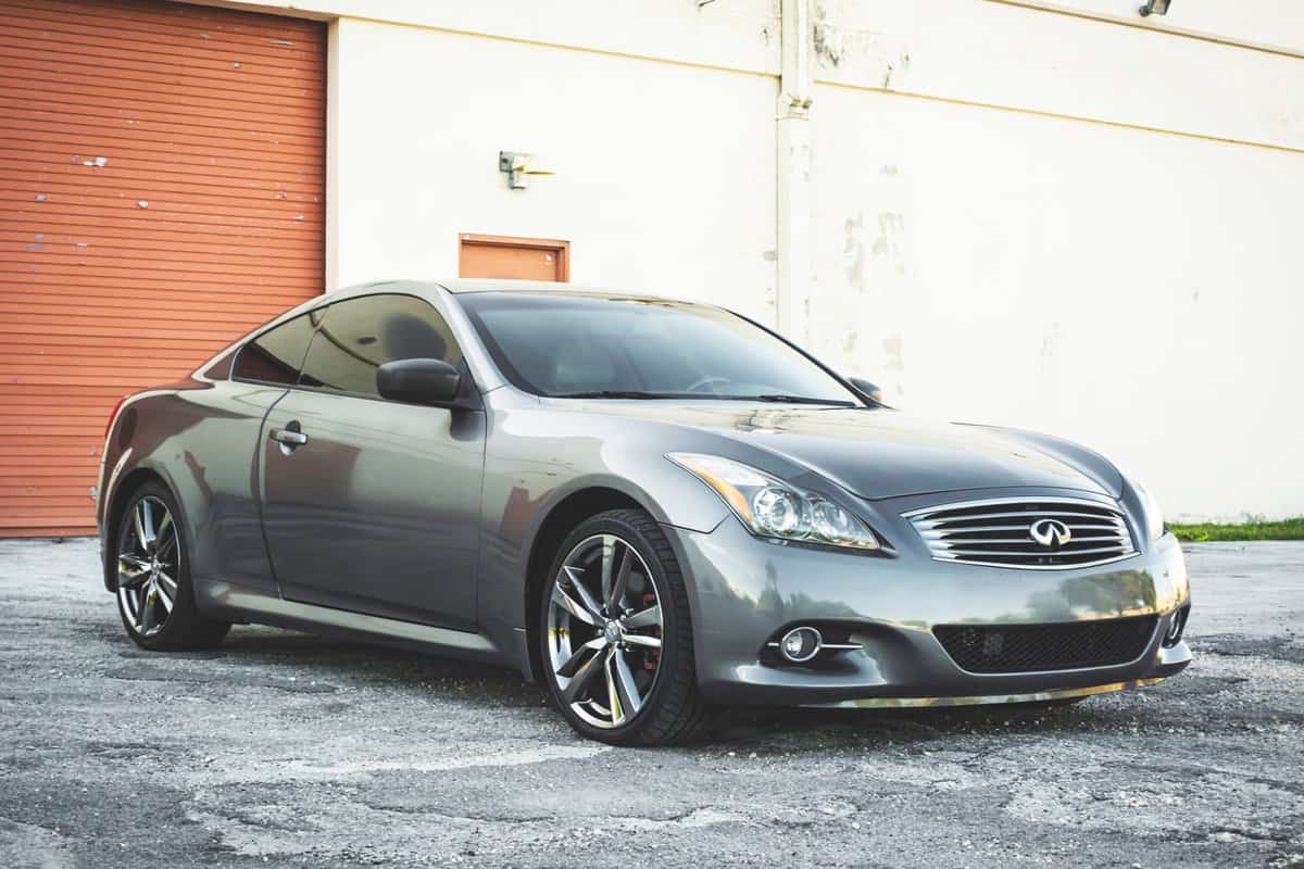 View of a Infiniti G37. Japanese coupe of luxury brand of Nissan.