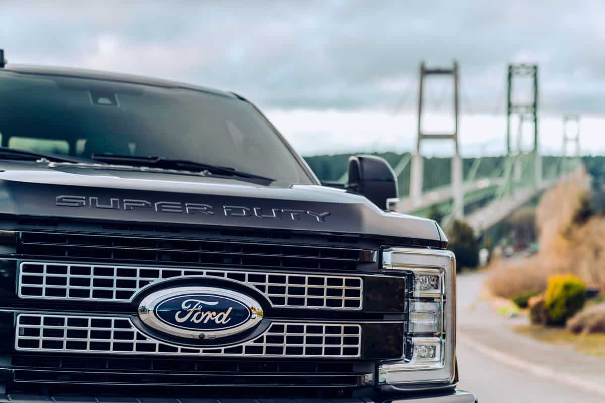 close up photo of a ford super duty