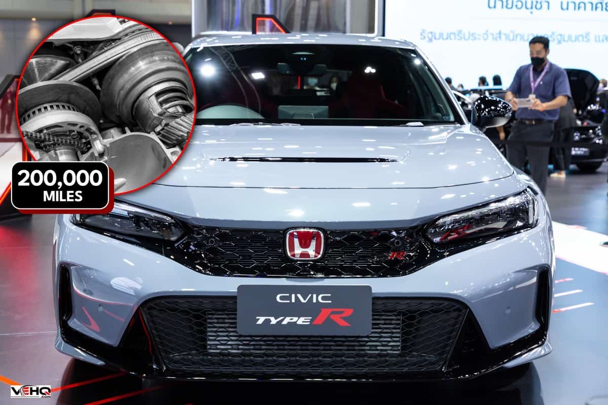 Honda Civic Type R on display at International Motor Show 2022 , Does Honda Have CVT Transmission? [All Models]