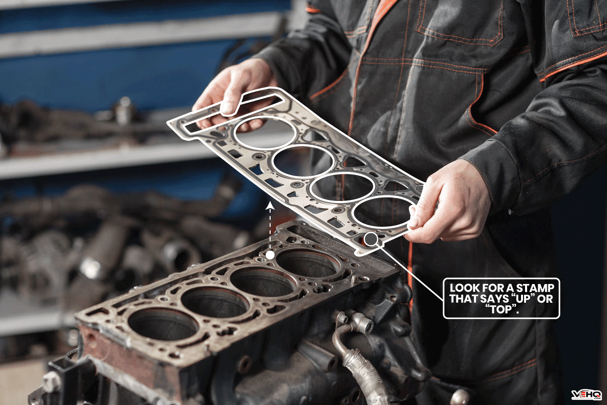Sealing gasket in hand. The mechanic disassemble block engine vehicle, Head Gasket: Which Side Is Up? What Happens If It Is Installed Backwards?