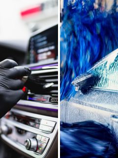 A man cleaning car interior, Car Detailing Vs Car Wash: What's The Difference?