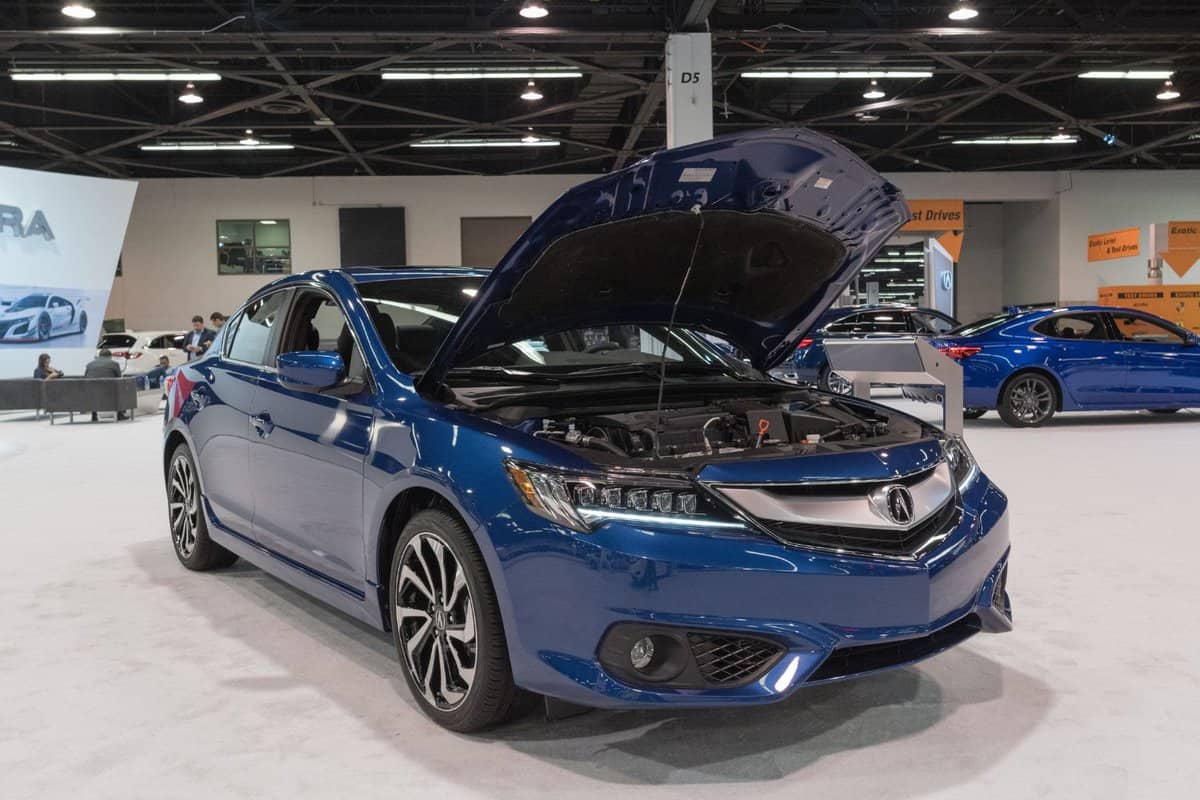 Acura ILX on display at the Orange County International Auto Show.