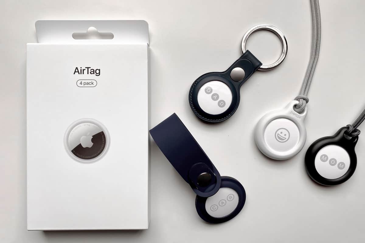 AirTags which are tracking devices developed by Apple