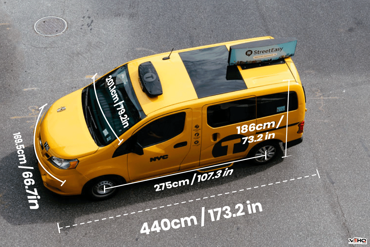 Yellow taxi cab in Manhattan. High angle view. Nissan NV200 is the model of the New York City taxi, Can You Add Seats To Nissan NV200?