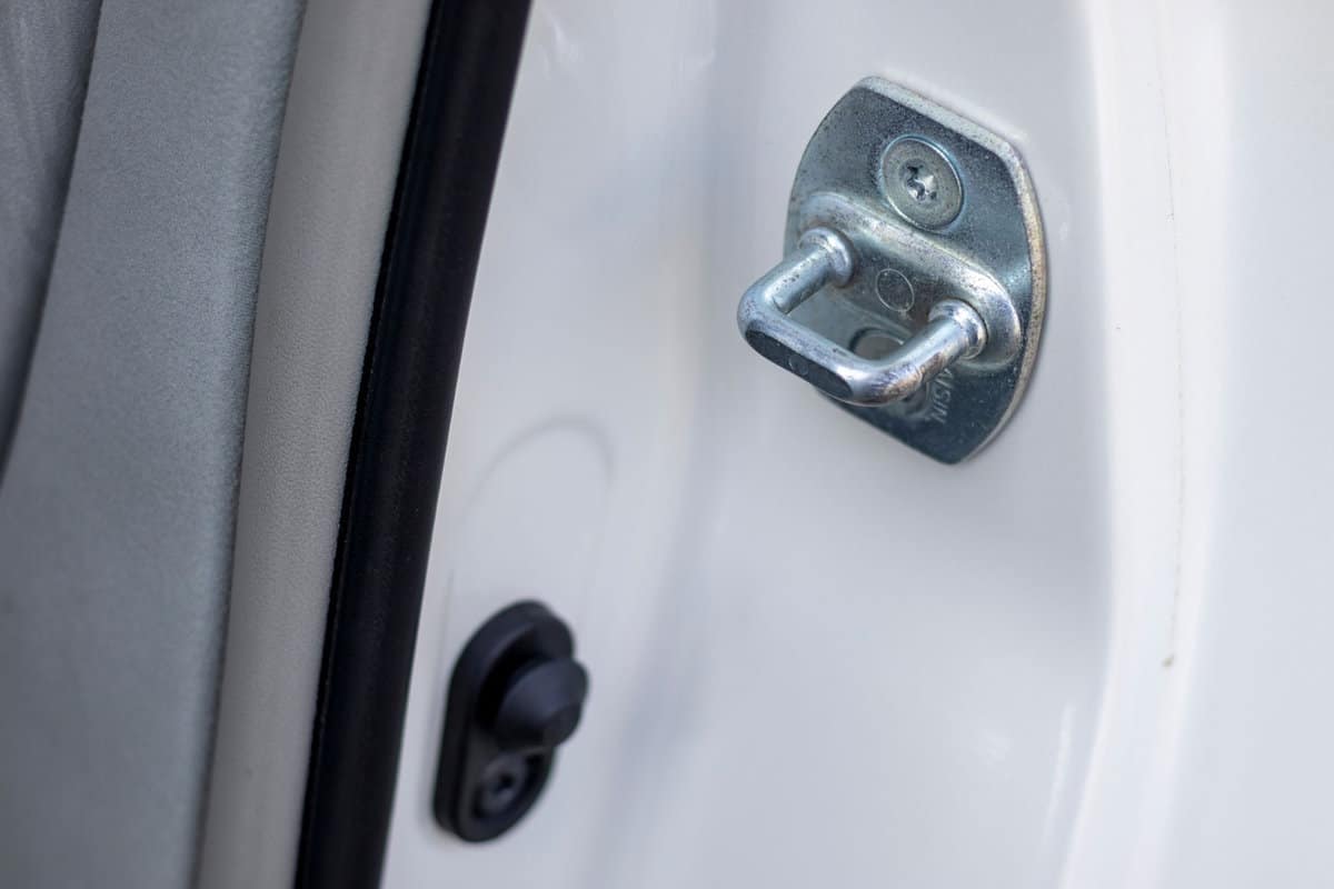 Car door striker plate hook 