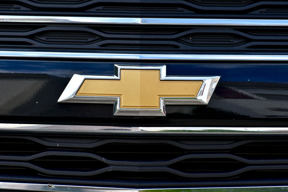 Chevy logo emblem close up Chevrolet Colorado pick up