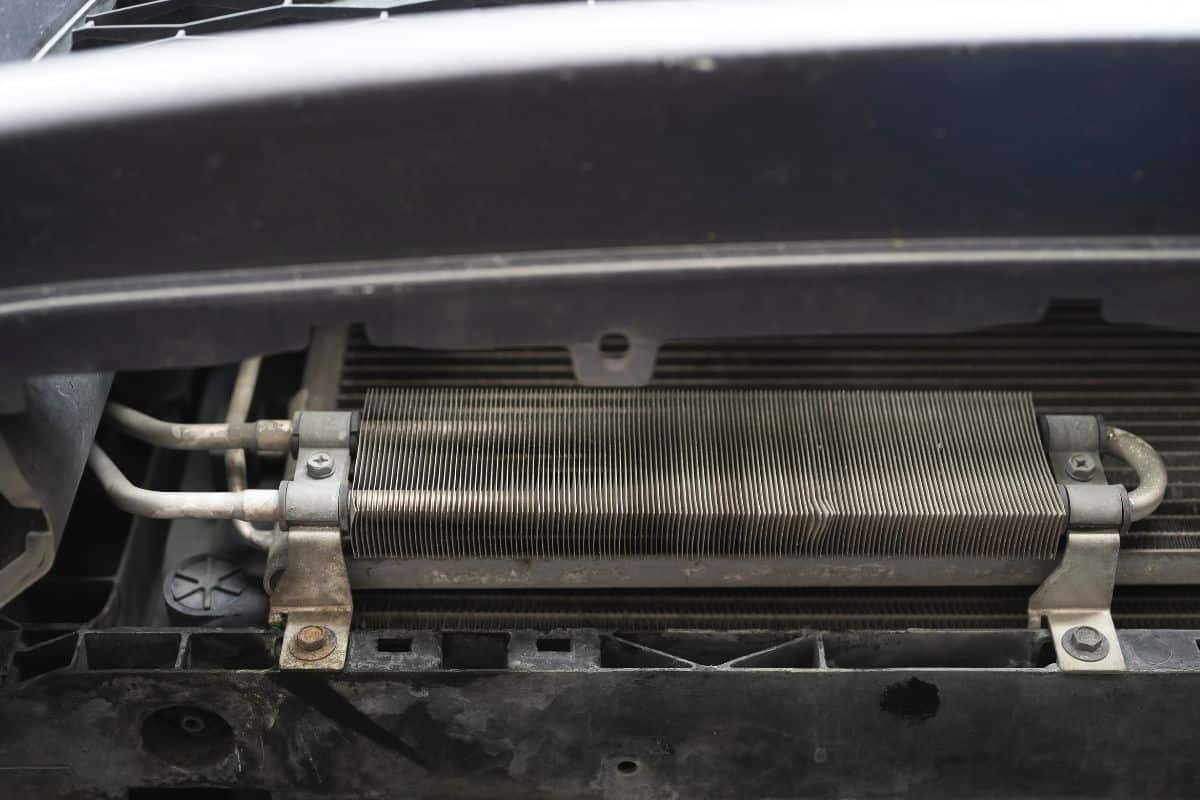 Close-up of Power Steering Oil Coolers.