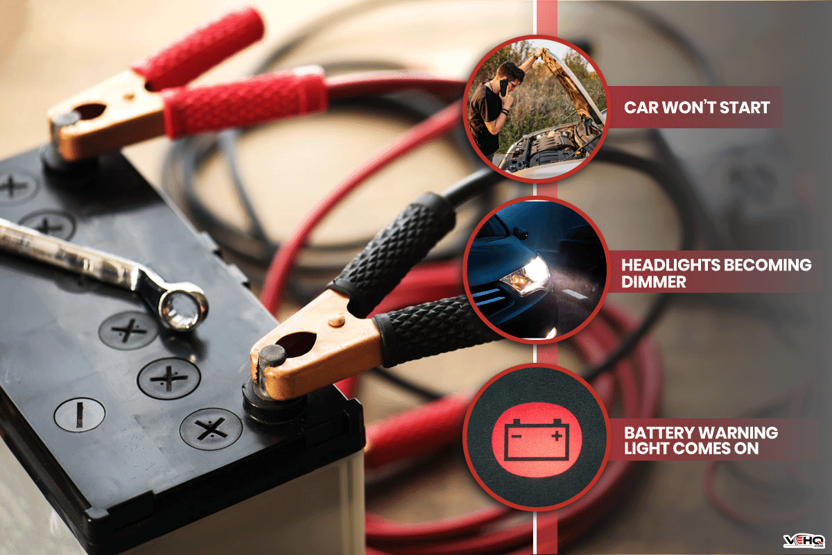 A Car battery with red and black battery Jumper Cables with copper clamps attached to the terminals, Do You Need To Charge Your Battery After Replacing The Alternator?