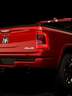 Dodge RAM 1500 truck on the dark background, How To Lock Tailgate On A Ram 1500