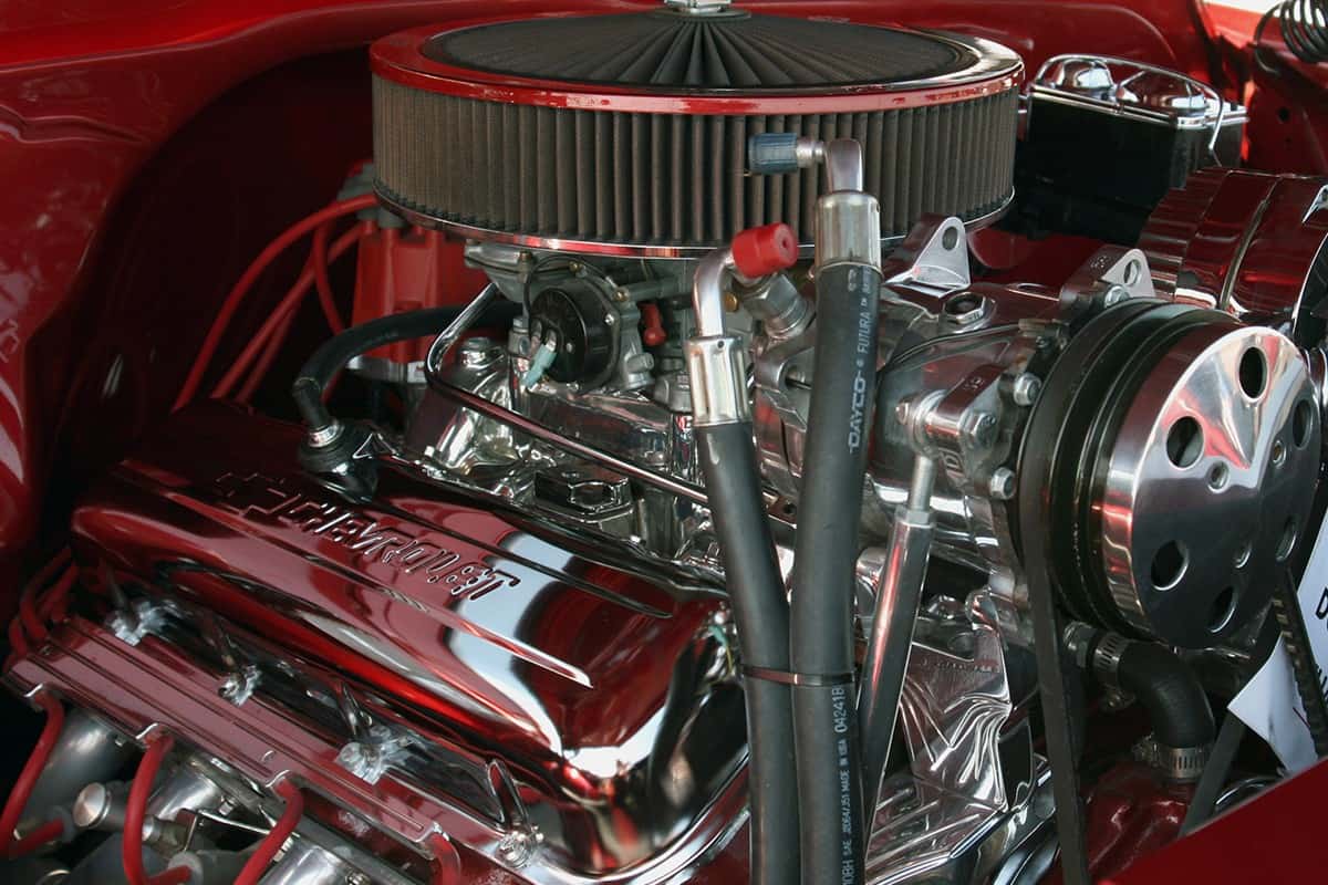 Fully detailed chrome gasoline engine