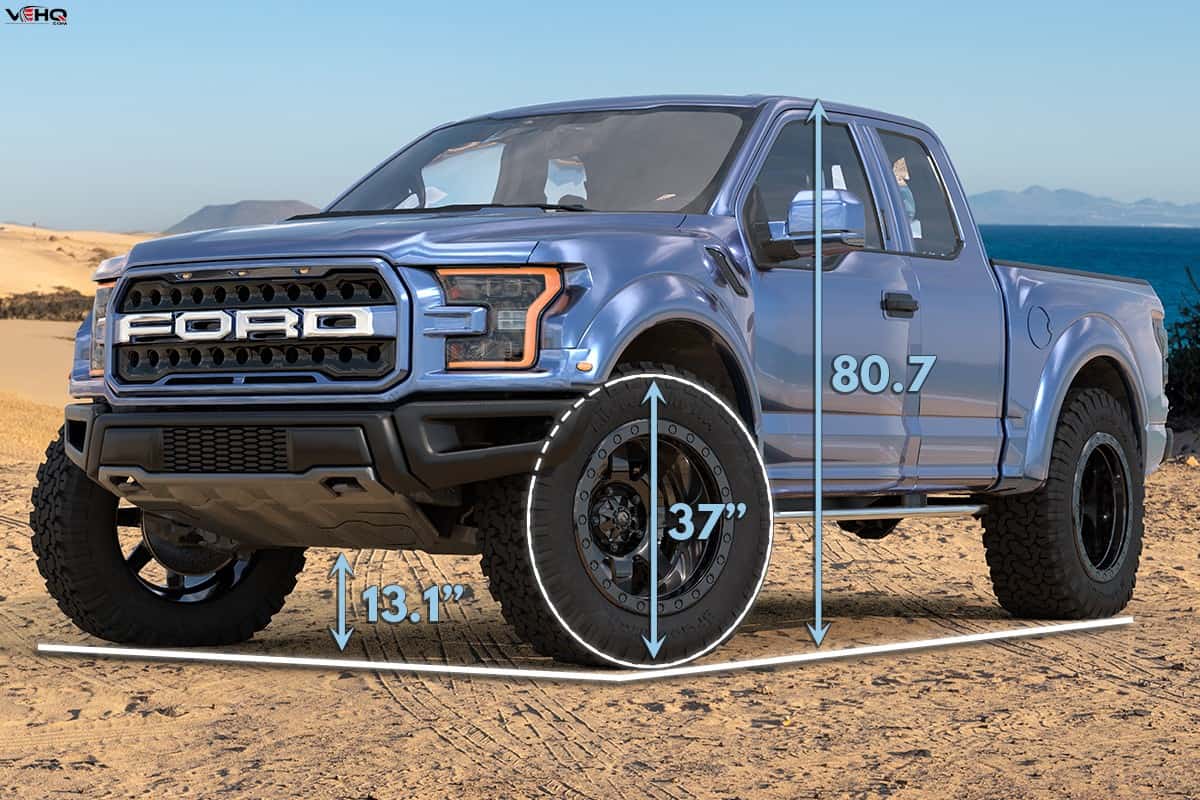How tall is the ford raptor with 37-inch tires
