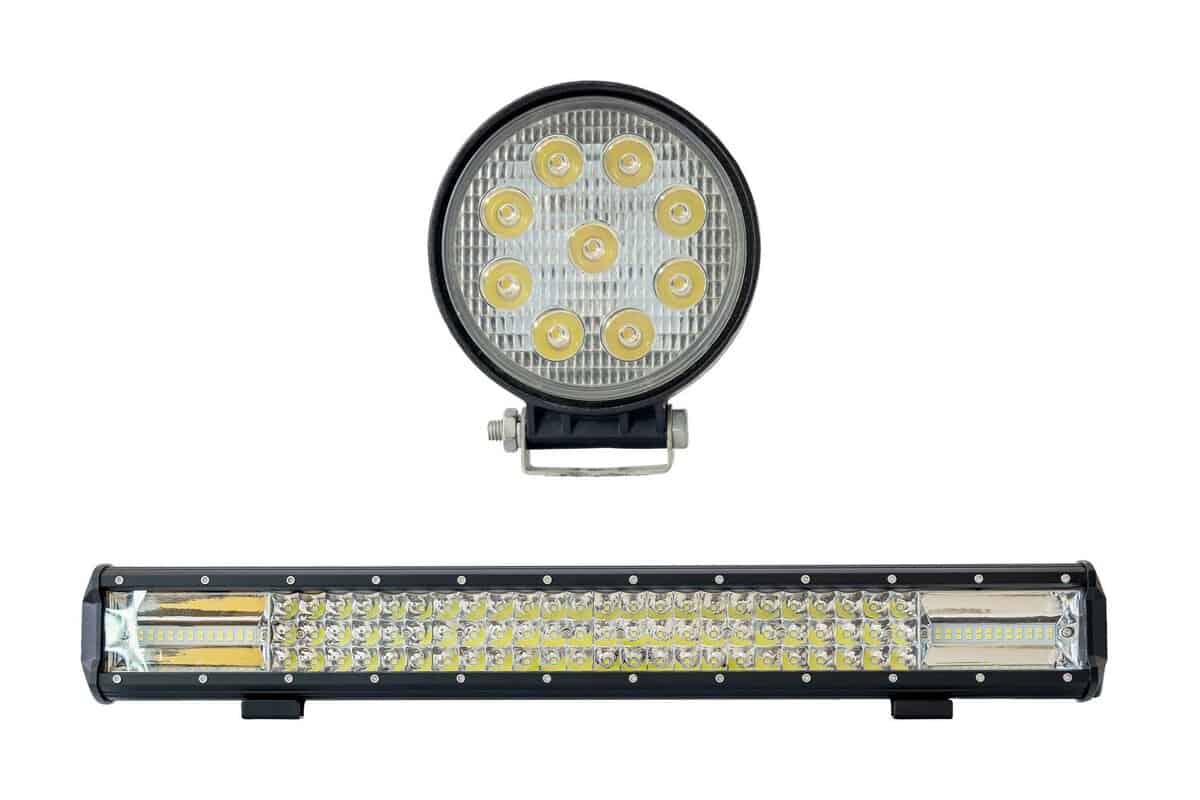 LED light bar for off road isolated on white background. 