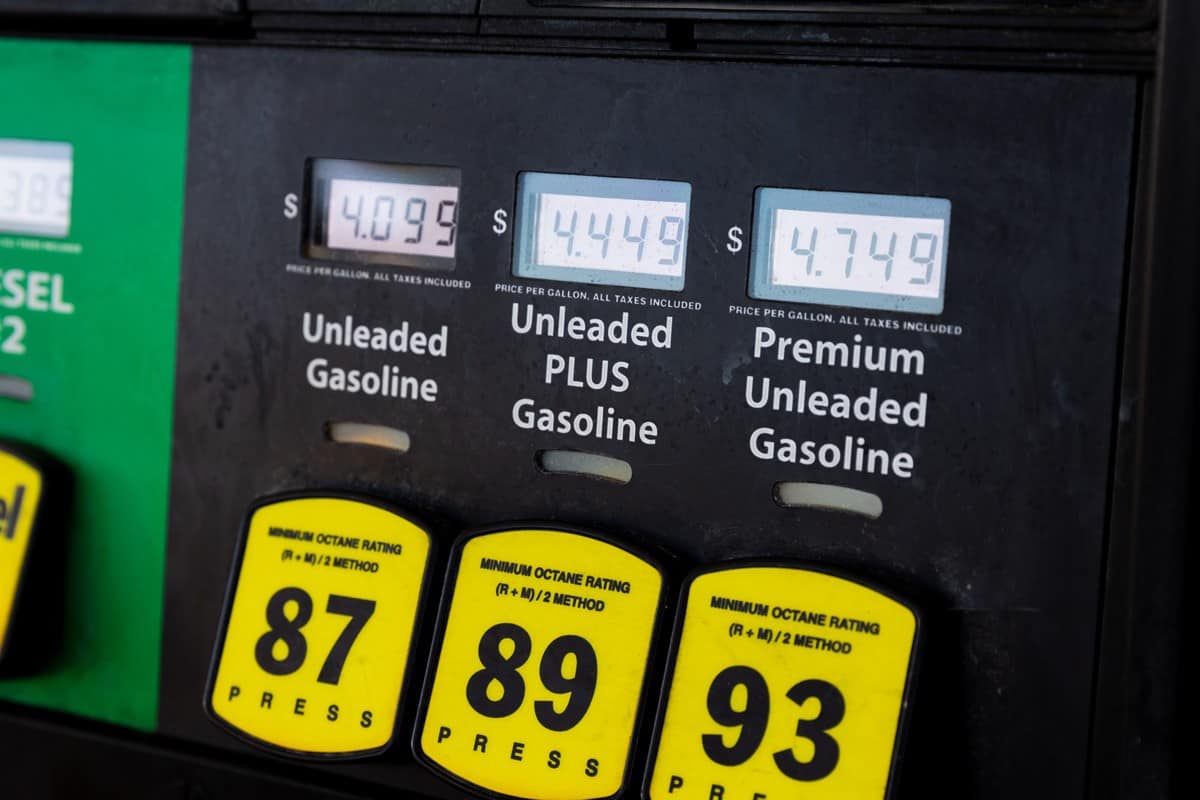 Unusually high gas prices at fuel pump 