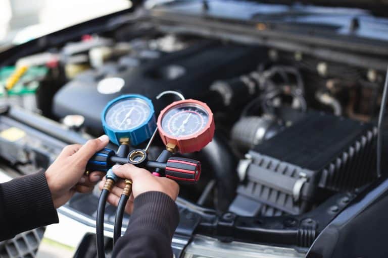 car air conditioner check service leak need to replace new one, Overcharged AC System Gauge Readings In A Car - What Are They? What Should They Be?