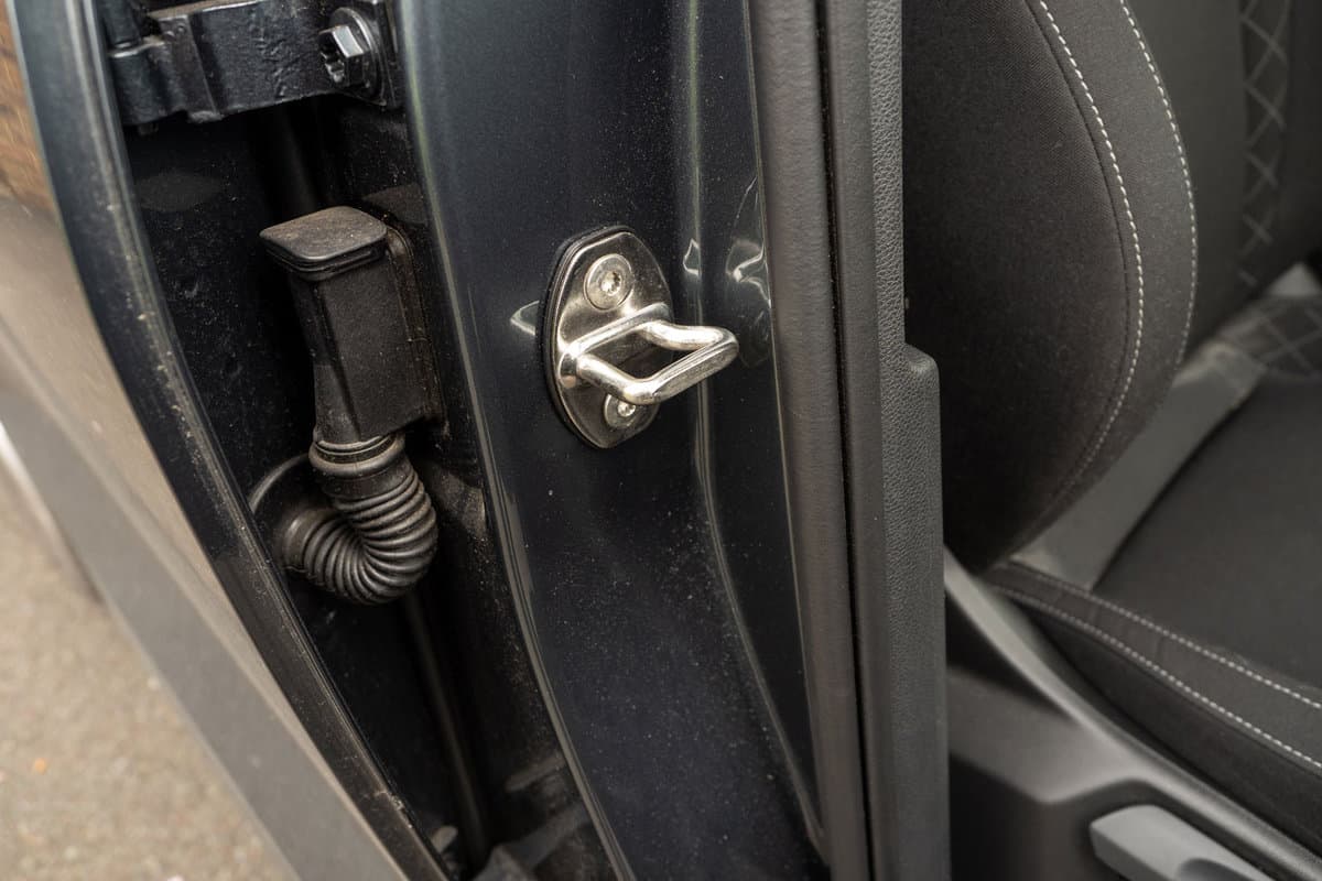 car auto chrome finish steel door receiver anti theft device on door jamb 