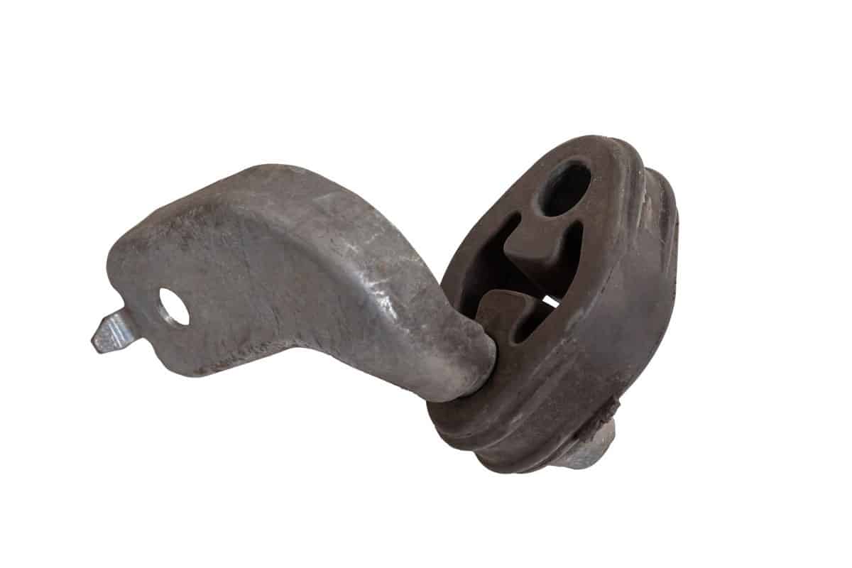 car exhaust pipe rubber hanger isolated