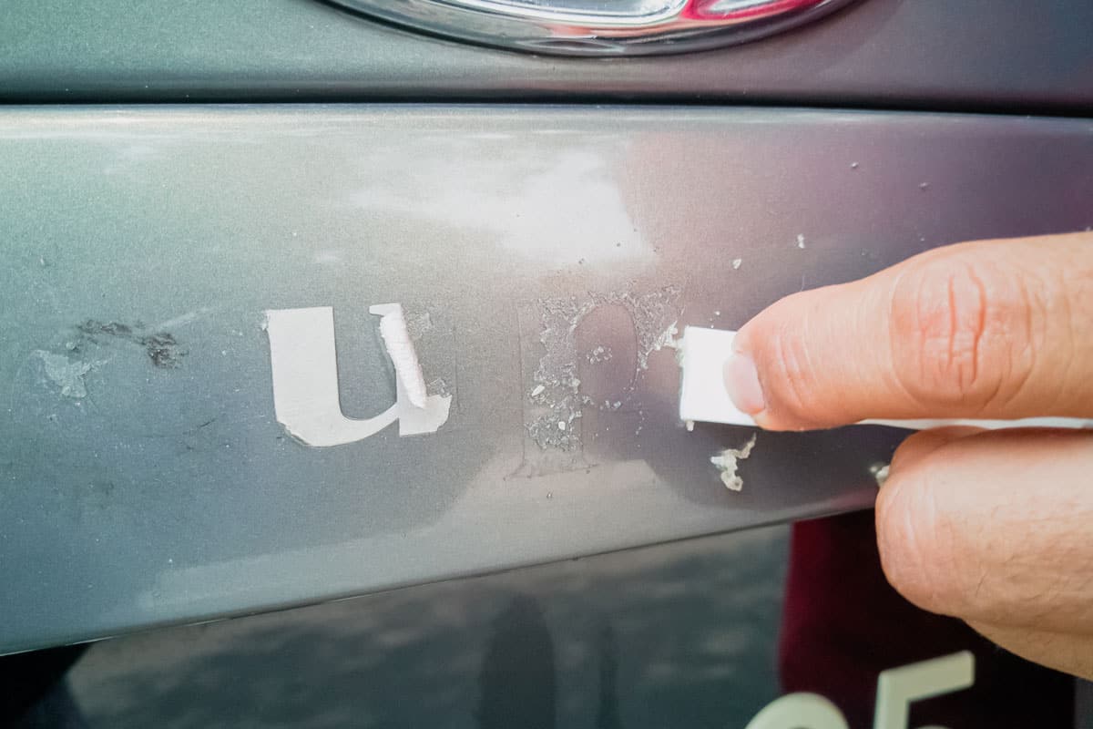 remove adhesive letter car body sticker vinyl