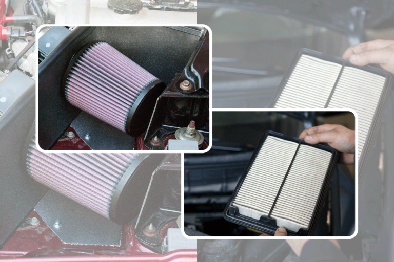 Two types of air filter for your car dispossable and reusable, K&N Air Filter Vs Paper: Which To Choose?