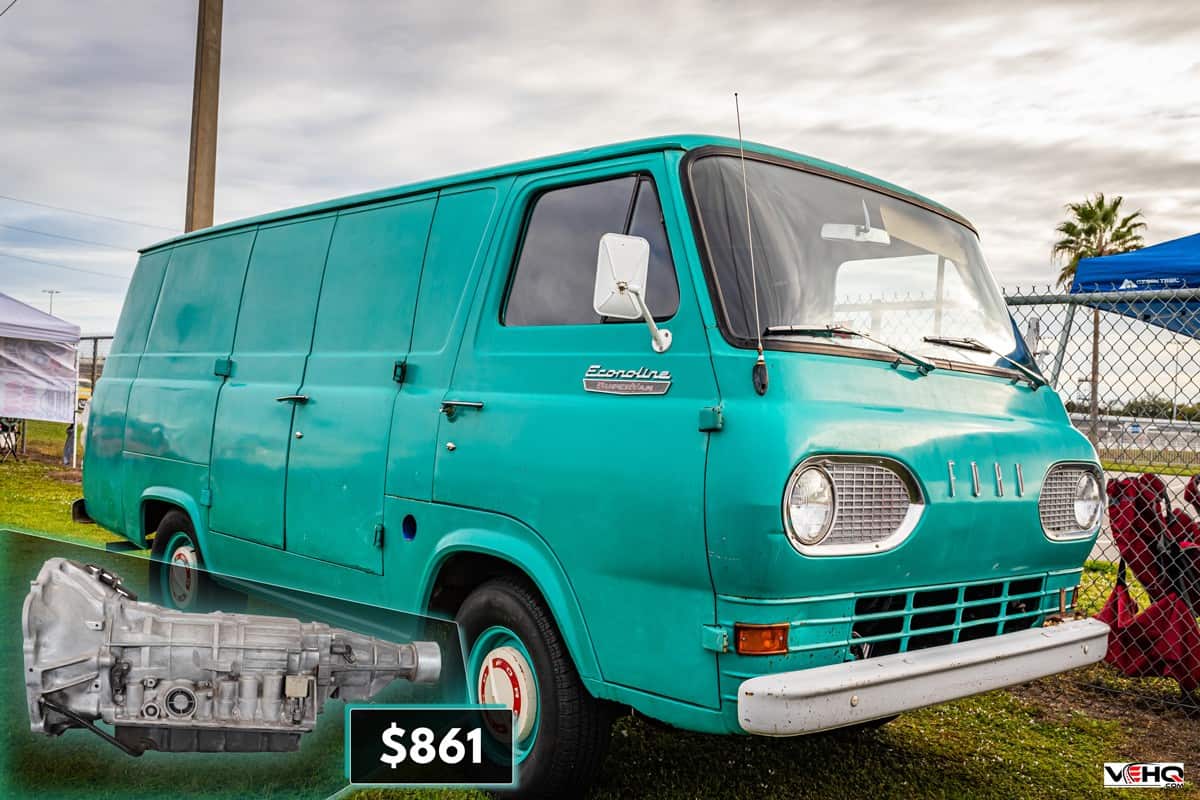 1965 Ford Econoline van at a local car show., How Much Does It Cost To Rebuild A Ford Econoline's Transmission?