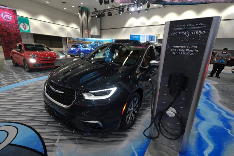 A Chrysler Pacifica Hybrid vehicle is displayed at the 2021 LA Auto Show media day in Los Angeles, How Much Do You Need To Charge A Chrysler Pacifica Hybrid?