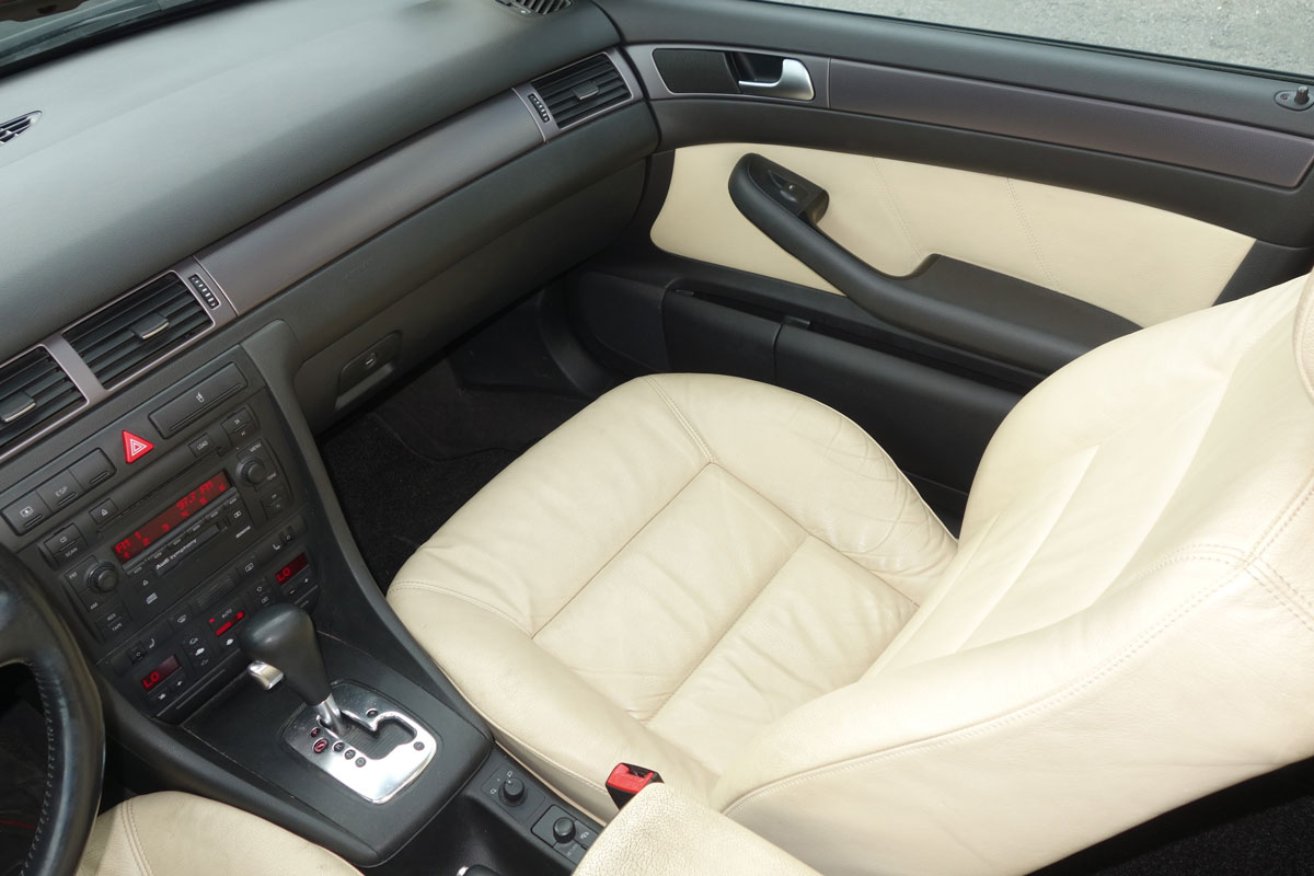 Audi car interior seats and dashboard classic looks