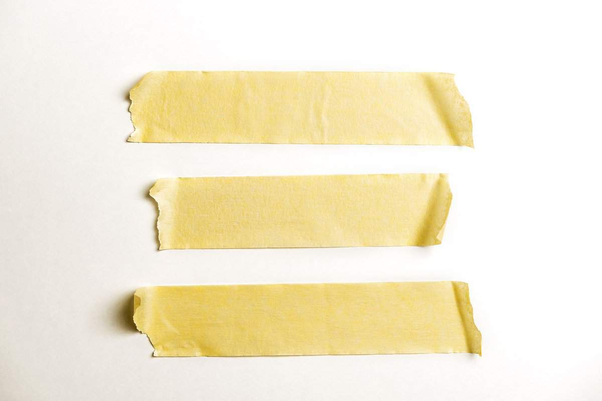 Close up of an adhesive tape on white background 