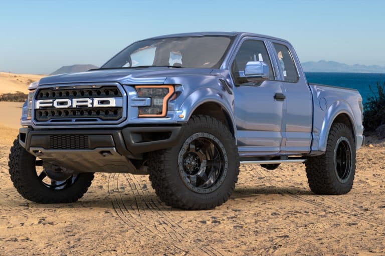 Ford F-150 Raptor - Most Extreme Production Truck On The Planet standing on a sand dune by the ocean, Will The F150 Tailgate Fit F250